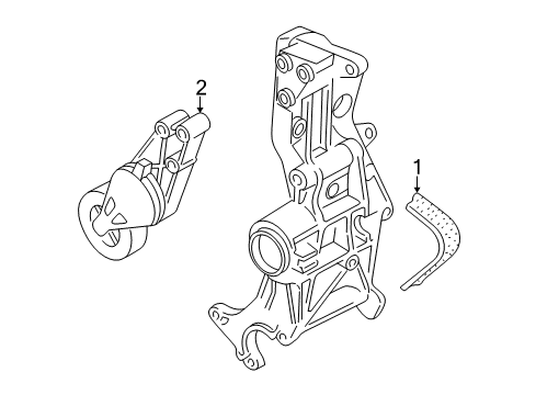 1999 Volkswagen Passat Belts & Pulleys Diagram 1