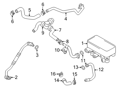 2012 Volkswagen Touareg Hose & Tube Assembly O-Ring Diagram for N-906-660-03