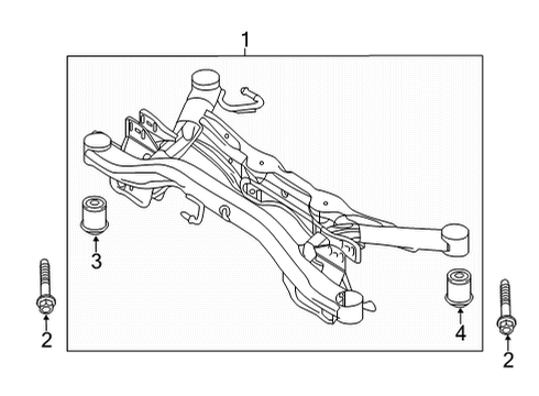 2021 Volkswagen Atlas Cross Sport Suspension Mounting - Rear Diagram 1