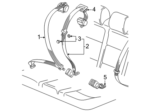 2023 Volkswagen ID.4 Rear Seat Belts