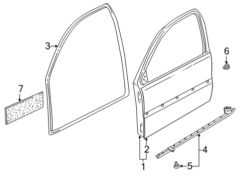 2002 Volkswagen Jetta Front Door
