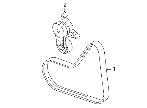 2005 Volkswagen Jetta Belts & Pulleys, Maintenance Diagram 2