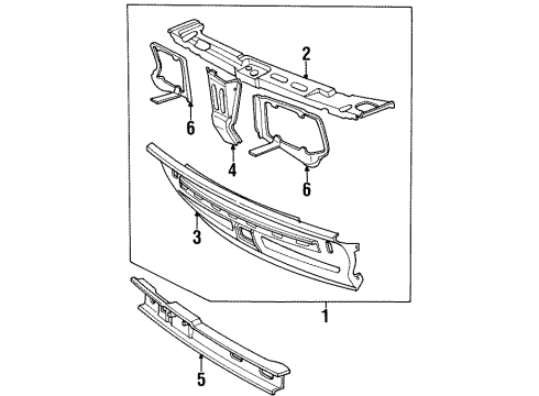 1988 Volkswagen Fox Radiator Support
