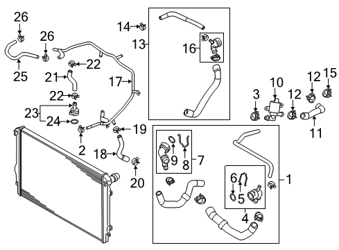 2019 Volkswagen Golf SportWagen Upper Hose Diagram for 5Q0-122-101-EC
