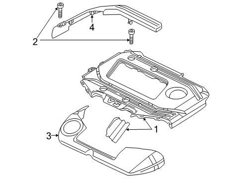 2002 Volkswagen Jetta Engine Appearance Cover Diagram 4