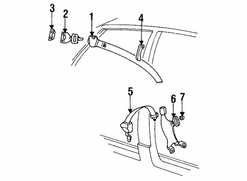 1994 Volkswagen Jetta Front Seat Belts