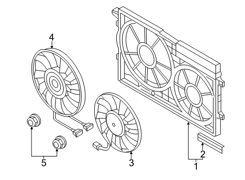 2013 Volkswagen Jetta Cooling System, Radiator, Water Pump, Cooling Fan Diagram 3