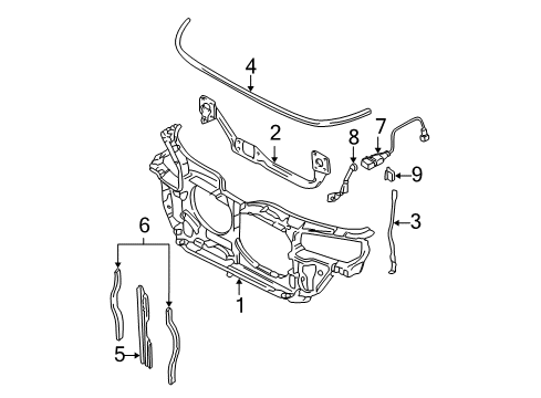 2001 Volkswagen Passat Radiator Support