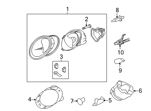 2007 Volkswagen Beetle Headlamps, Electrical Diagram 1