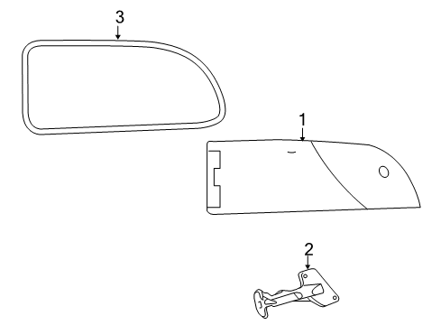 2012 Volkswagen Routan Side Panel - Glass & Hardware