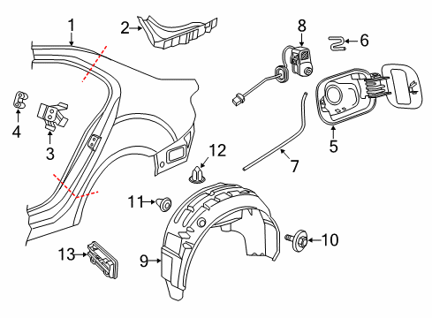 2017 Volkswagen Jetta Quarter Panel & Components