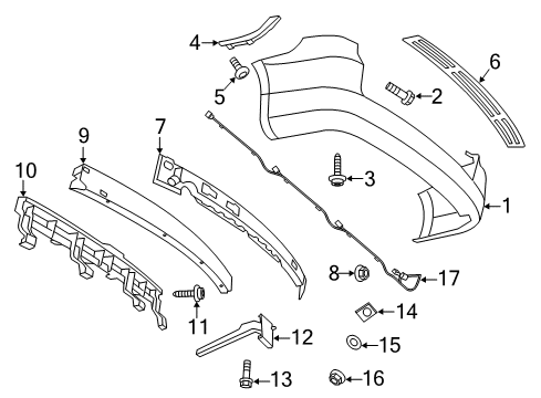 2012 Volkswagen Routan Rear Bumper