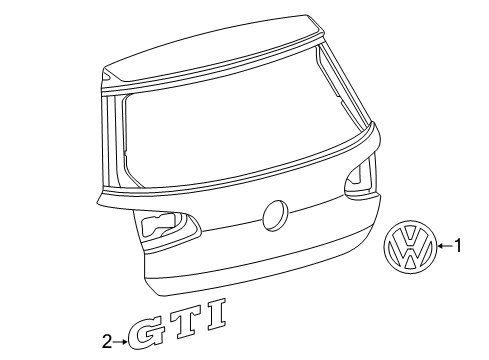 2021 Volkswagen GTI Exterior Trim - Lift Gate