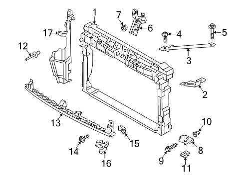 2018 Volkswagen Golf R Radiator Support