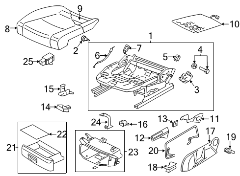 2013 Volkswagen Golf R Front Seat Components