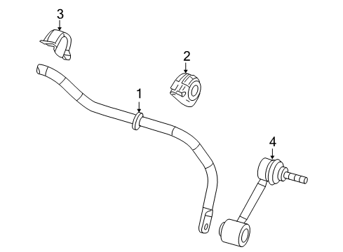 2008 Volkswagen Jetta Rear Suspension Components, Stabilizer Bar