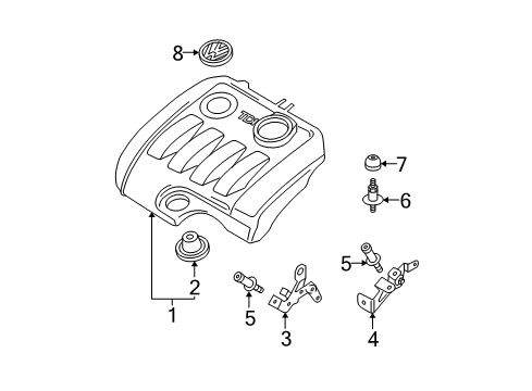 2006 Volkswagen Beetle Engine Appearance Cover