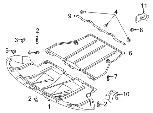 1999 Volkswagen Passat Splash Shields