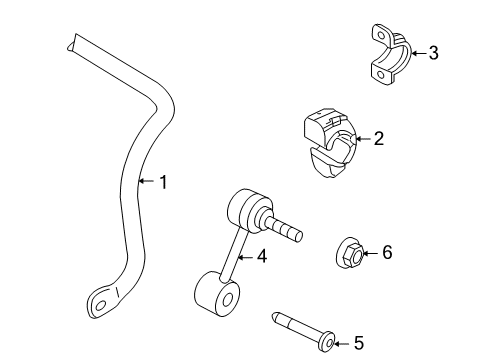 2016 Volkswagen CC Rear Suspension, Control Arm Diagram 1