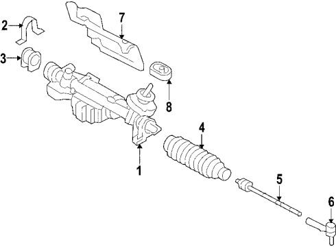 2008 Volkswagen Passat Steering Column & Wheel, Steering Gear & Linkage Diagram 4