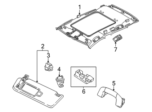 2023 Volkswagen Taos Interior Trim - Roof Diagram 2