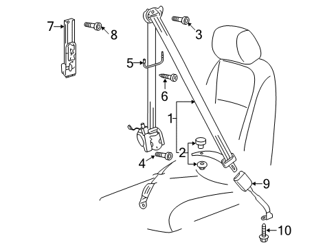 2009 Volkswagen CC Seat Belt