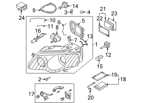 2009 Volkswagen Passat Headlamps, Headlamp Washers/Wipers