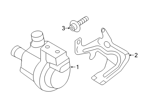 2015 Volkswagen Golf SportWagen Mount Bracket Diagram for 5Q0-121-093-CF