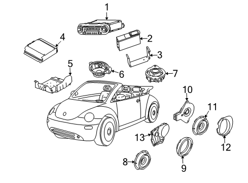2008 Volkswagen Beetle Sound System Diagram 1