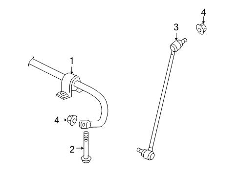 2009 Volkswagen CC Stabilizer Bar & Components - Front