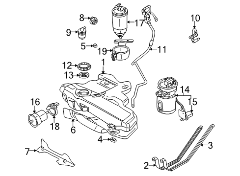 2002 Volkswagen Jetta Fuel System Components