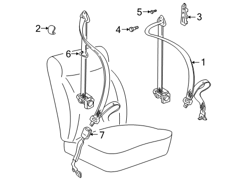 2002 Volkswagen Golf Seat Belt