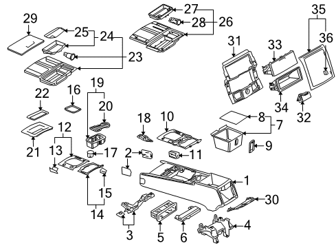 2008 Volkswagen Touareg Insert Panel Clip Diagram for 7L6-857-942