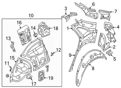 2023 Volkswagen ID.4 Inner Structure - Quarter Panel