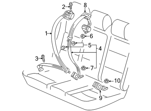 2024 Volkswagen GTI Rear Seat Belts