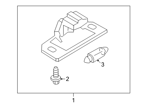 2005 Volkswagen Touareg License Lamps