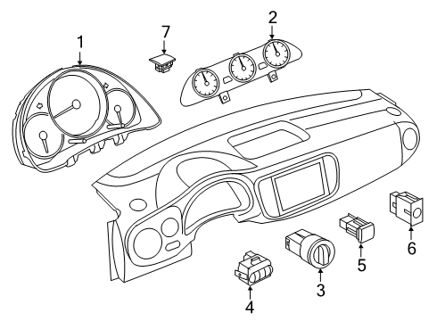 2018 Volkswagen Beetle Instrument Cluster Diagram for 5C5-920-976-J