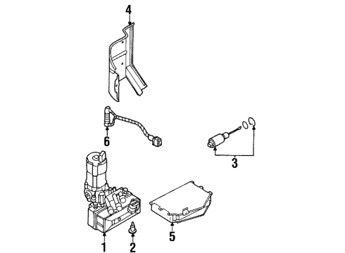 1998 Volkswagen Cabrio ABS Components