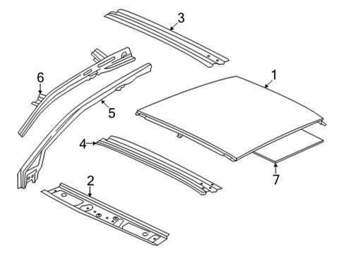 2024 Volkswagen GTI Roof & Components Diagram 2