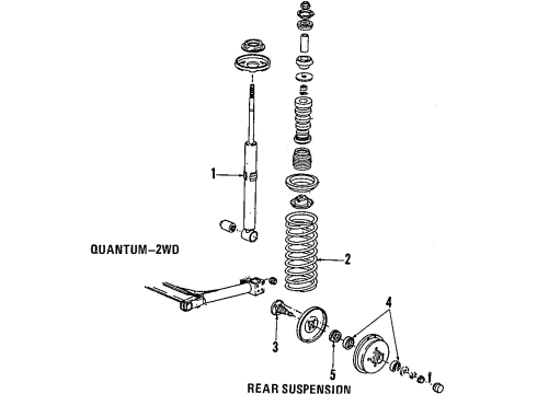 1984 Volkswagen Quantum Exhaust Components