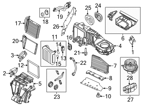 2019 Volkswagen Passat A/C Evaporator & Heater Components