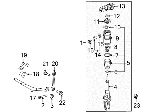 2006 Volkswagen Touareg Coil Spring Diagram for 7L6-616-403-B