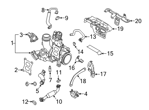 2014 Volkswagen Jetta Turbocharger, Engine Diagram 4