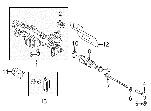 2011 Volkswagen GTI Steering Column & Wheel, Steering Gear & Linkage Diagram 3