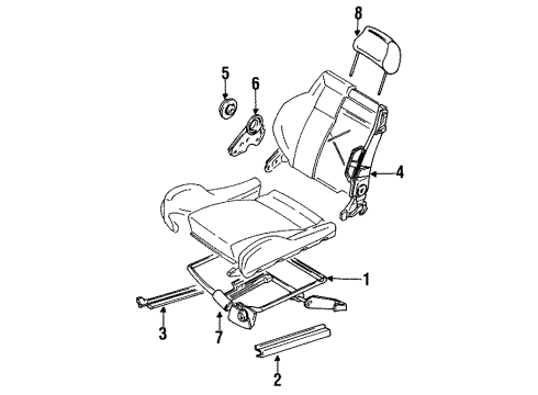 1992 Volkswagen Golf Knob Diagram for 191-881-671-01C