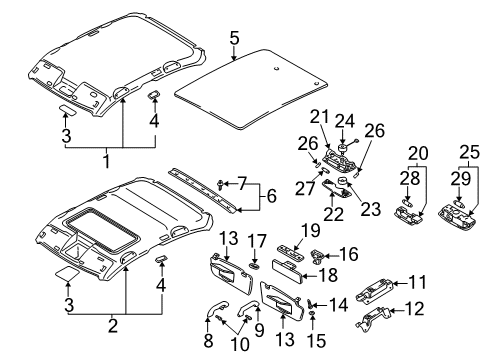 2002 Volkswagen Passat Interior Trim - Roof