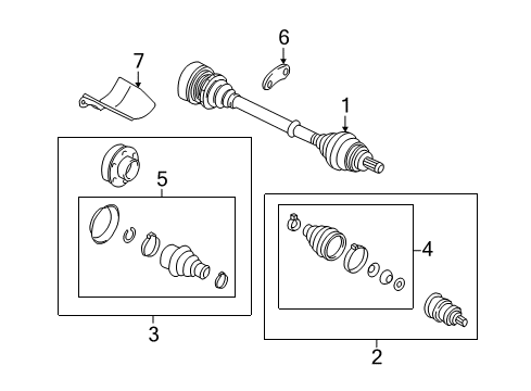 2009 Volkswagen Jetta Drive Axles - Front Diagram 4