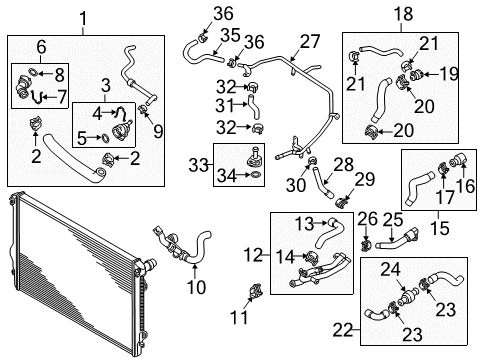 2014 Volkswagen Passat Hoses, Lines & Pipes Diagram 1