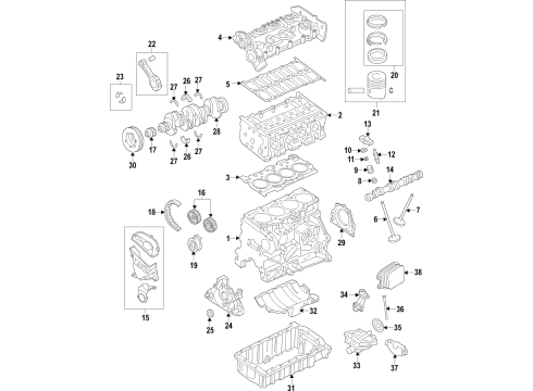 2022 Volkswagen Jetta Valve Springs Diagram for 04E-109-623-T