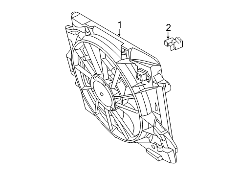 2011 Volkswagen Routan Cooling System, Radiator, Water Pump, Cooling Fan Diagram 1